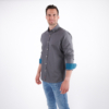 Herren Hemd dunkelgrau regular fit